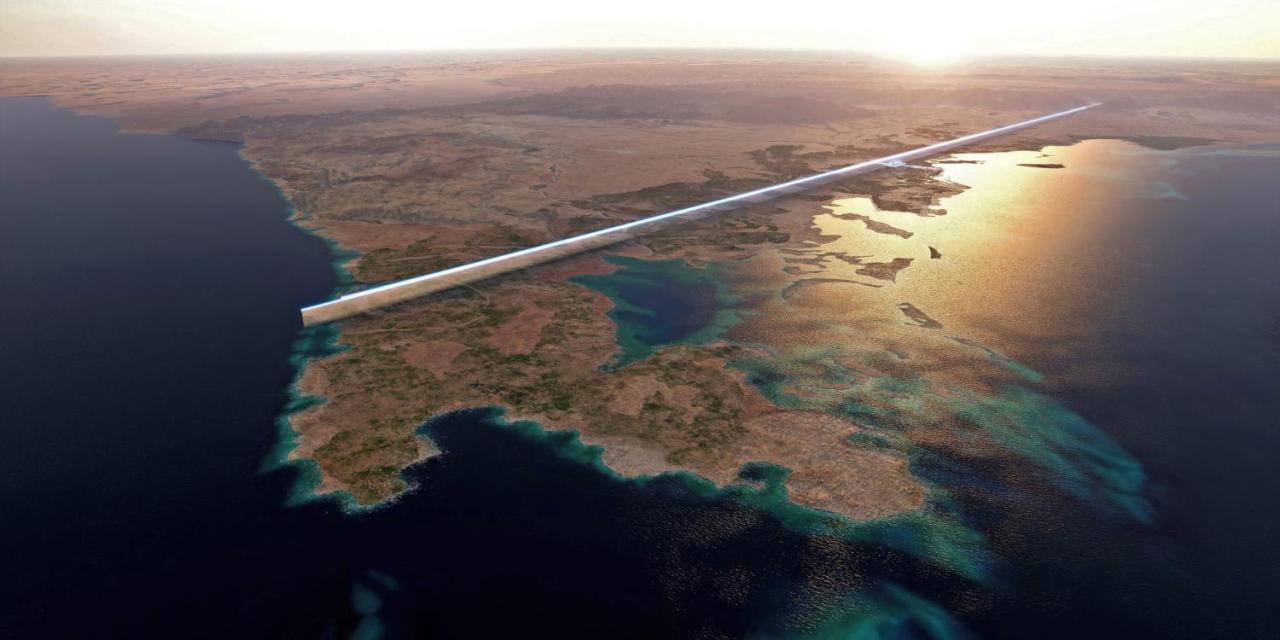 Saudi arabia unveils designs for the line vision a 170km long 200m wide city