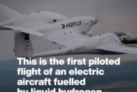 World first piloted liquid hydrogen plane takes off