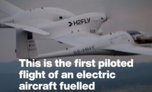 World first piloted liquid hydrogen plane takes off