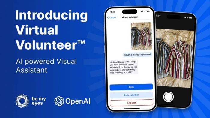 Be my eyes app uses openai gpt 4 help visually impaired