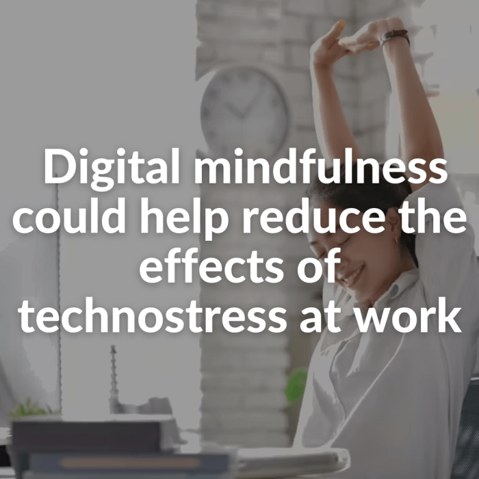 Digital mindfulness reduce effects technostress work