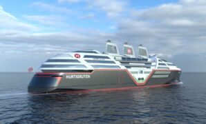 Norway hurtigruten zero emission cruise ship retractable solar sails