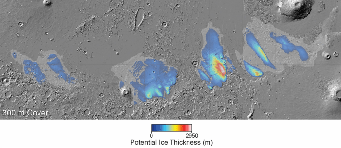 Esa orbiter huge ice water mars equator