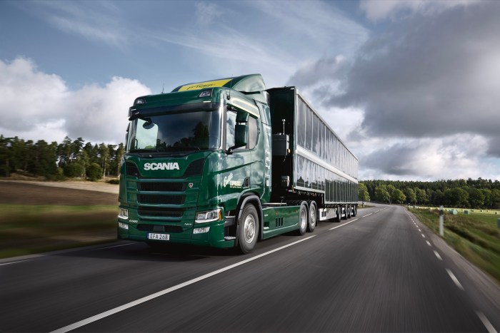 Sweden scania world first solar panel covered truck