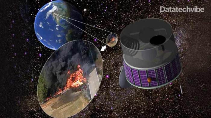 Space satellites europe wildfires