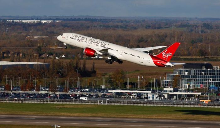 Virgin atlantic saf transatlantic flight greenwashing