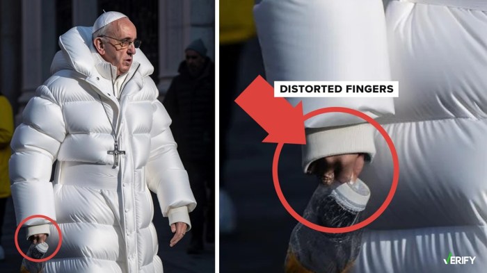 Ai pope in white puffer coat is hyperreality to come