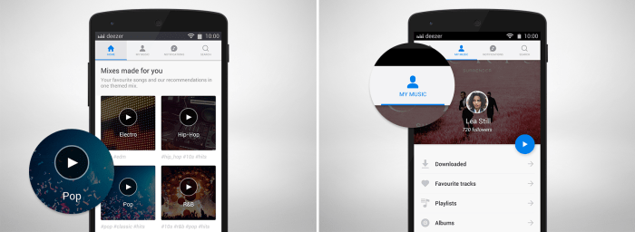 Deezer for android rebuilt to help you discover new tracks and organize your music