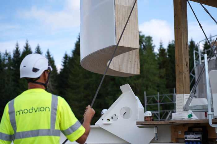 Worlds tallest wooden wind turbine