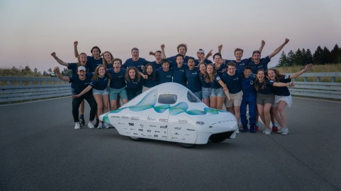 Dutch students efficient hydrogen car delft