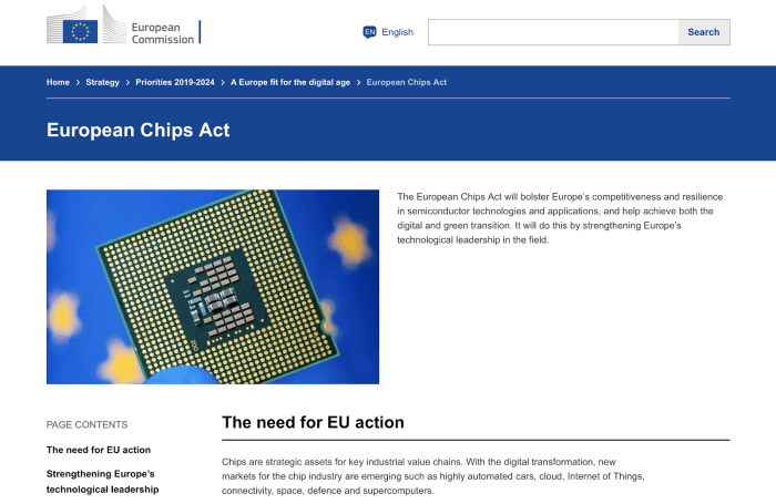 Green light for e43bn eu chips act in big boost for blocs semiconductor industry