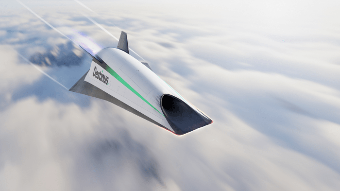 Hypersonic hydrogen jet destinus