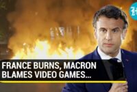 Social problems blamed on video games france riots macron