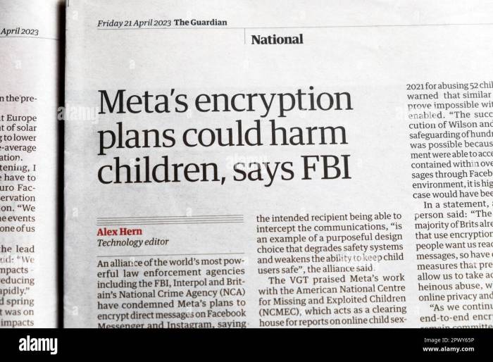 Uk targets meta encryption plans child sexual abuse concerns