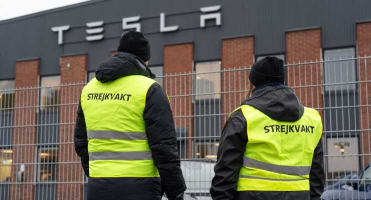 Tesla sweden worker strike