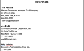 Searching for a job get references