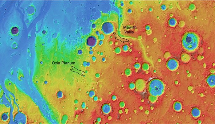 Mars landing sites exomars map nasa proposed elevation global mission opportunity rover location four esa showing favor scientists eight circles