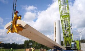 Worlds tallest wooden wind turbine