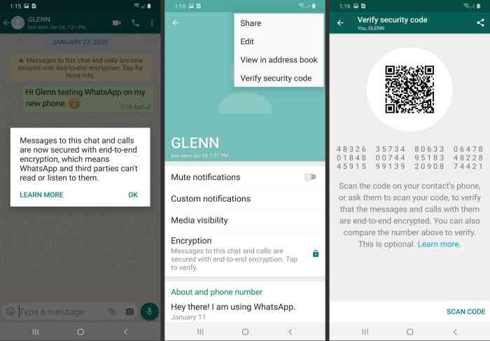 Encryption end whatsapp message