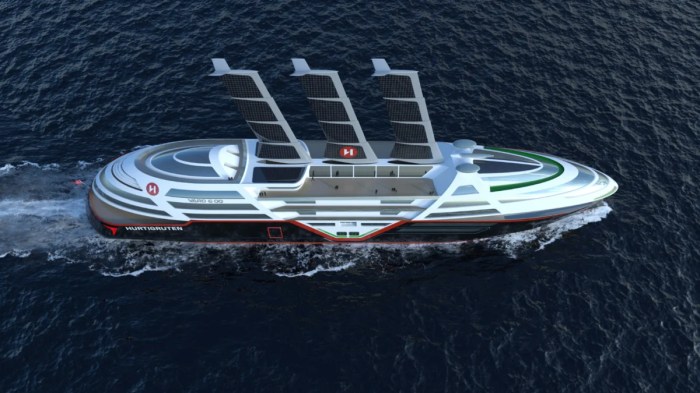 Norway hurtigruten zero emission cruise ship retractable solar sails