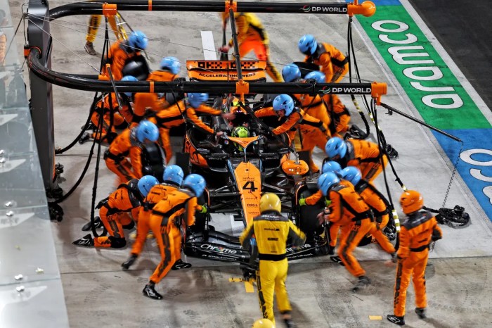 Mclaren f1 uses data for fastest pit stop