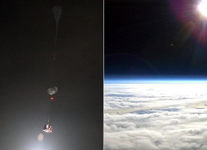 Halo space balloon test flight saudi arabia